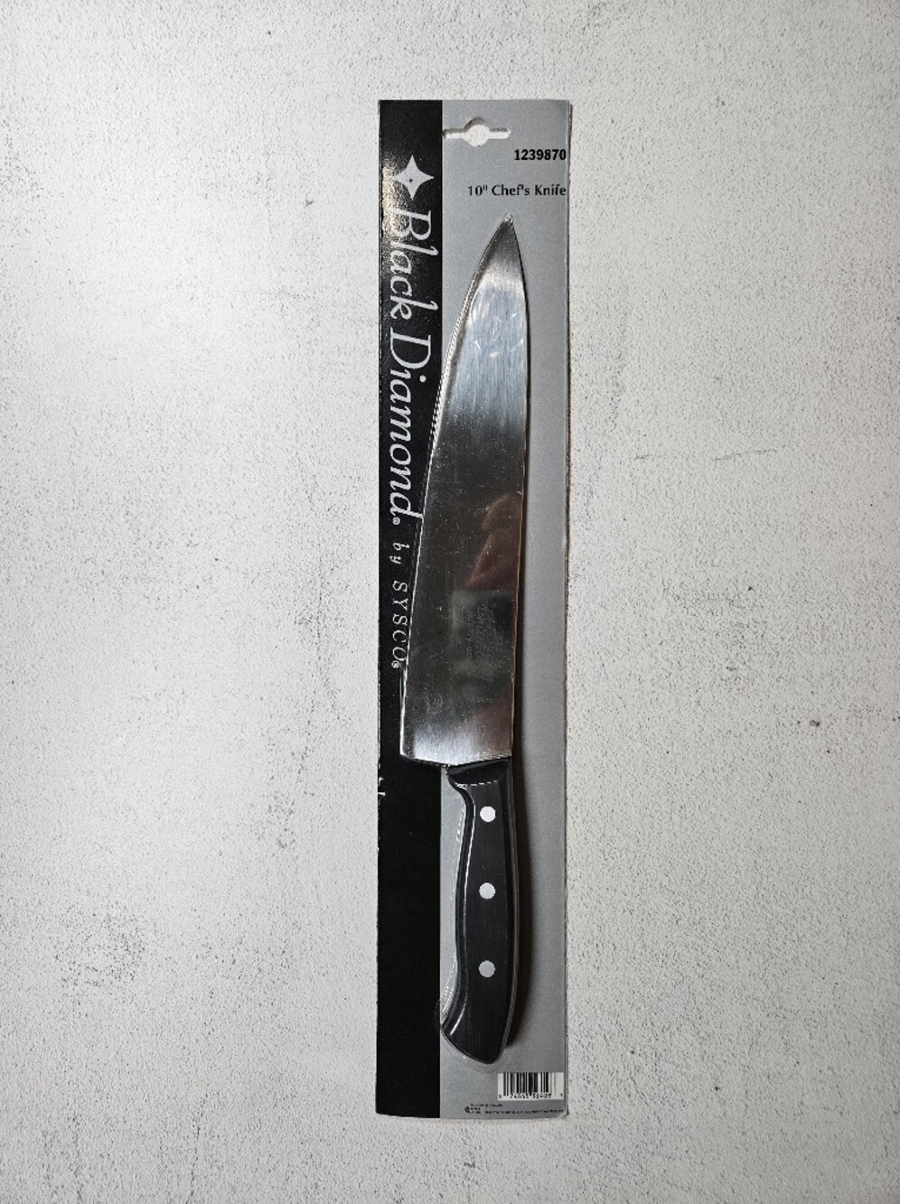 Vintage Sysco Black Diamond 10" Chef Knife Sealed New Old Stock Model 1239870